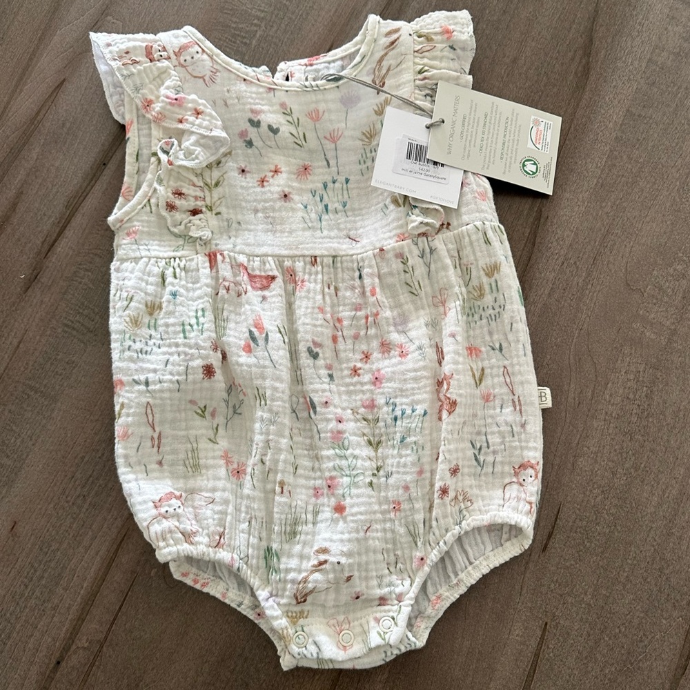 NWT Elegant Baby One Piece Bubble Romper 6-9 M